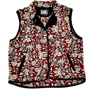 VTG TSUNAMI Tapestry Floral Canadian Fleece Vest